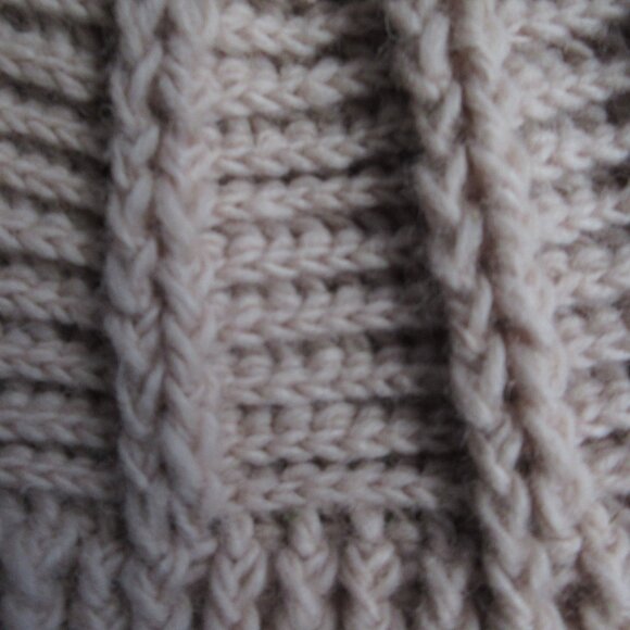 By Many Hands Brecken Beanie Fleece Lined Nepal Wool Hat w/ Pom Pom Tan NWT - Picture 4 of 13